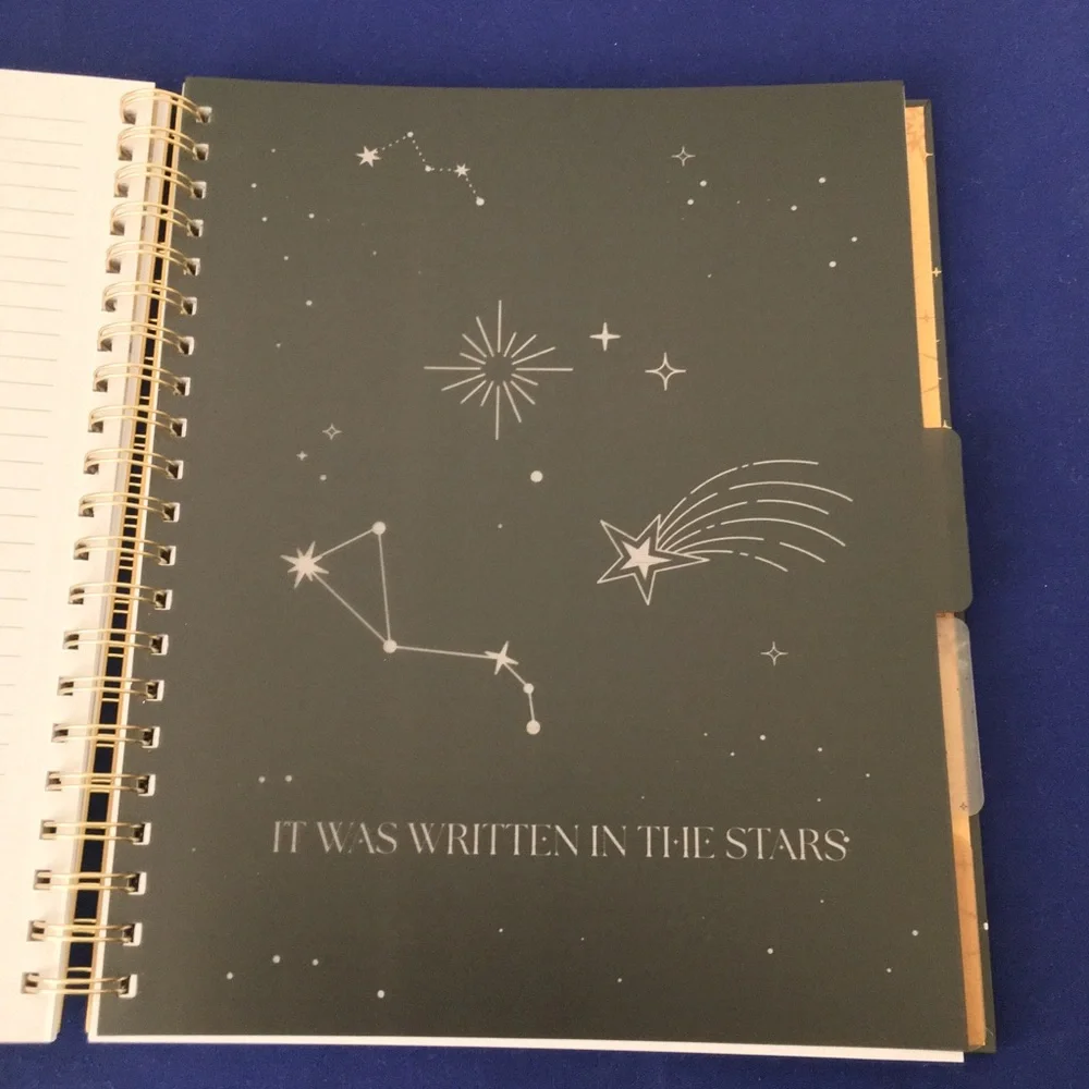 Celestial Galaxy Moon Spiral Notebook